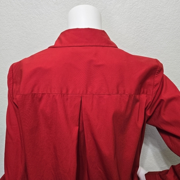 Lafayette 148 Red Tunic Careerwear Top Size S - Picture 5 of 13